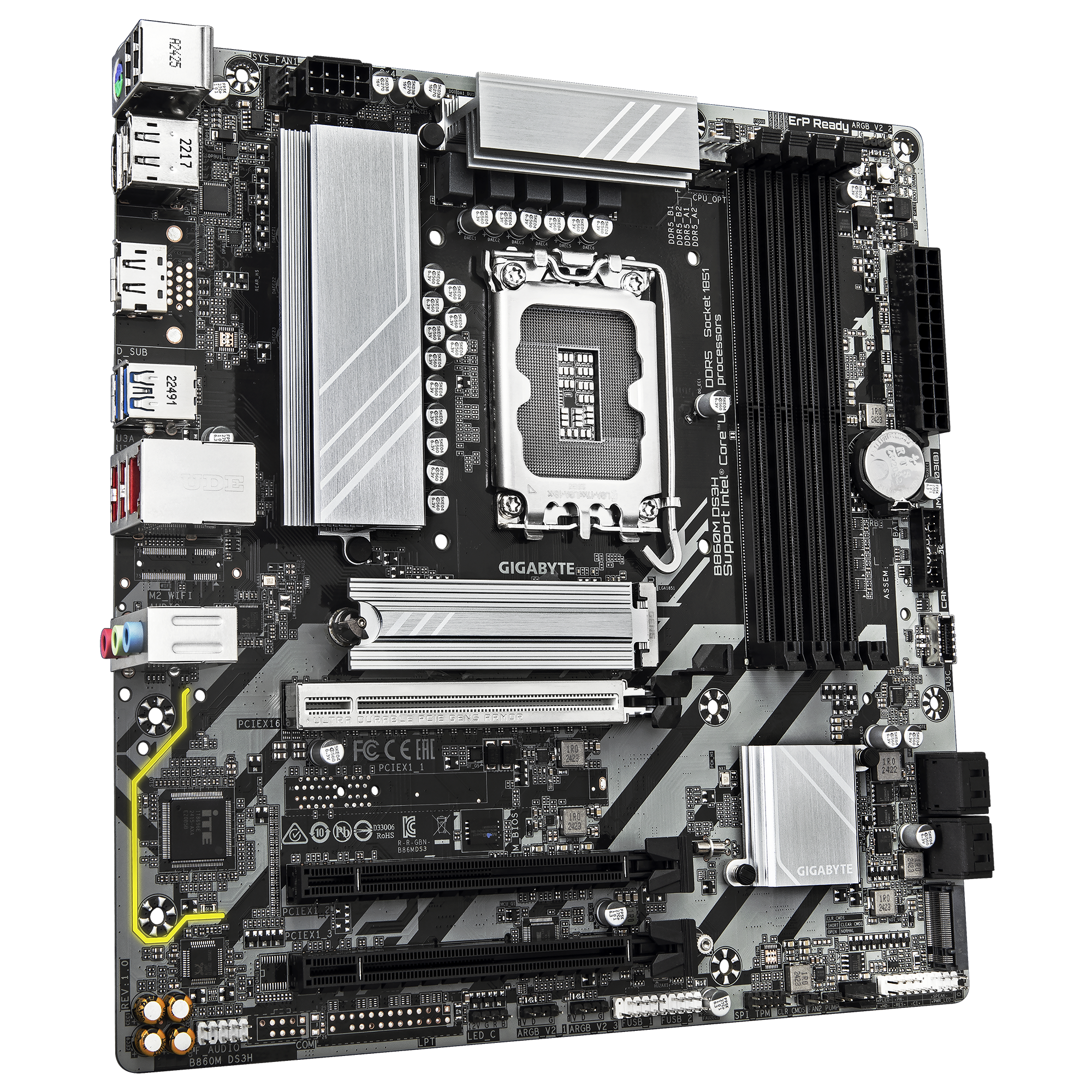 Дънна платка GIGABYTE B860M DS3H, LGA 1851 thumbnail 1