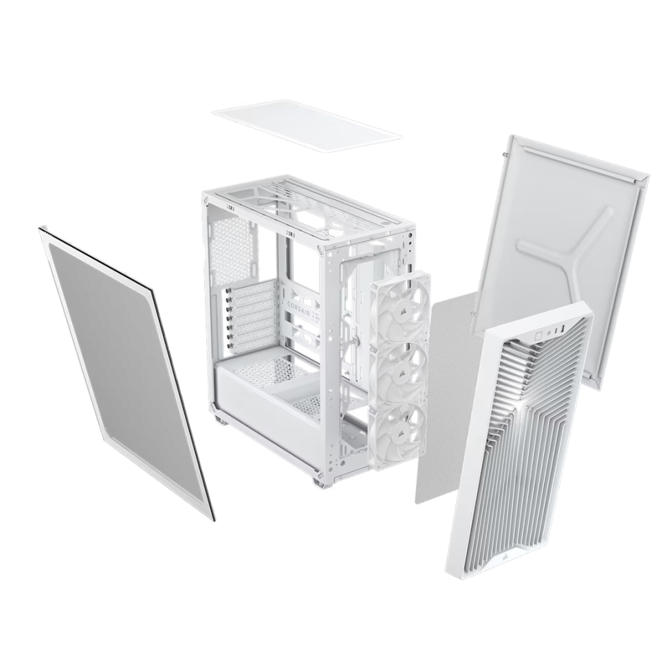 Кутия Corsair 3200D RS Mid-Tower Performance Case - White thumbnail 2