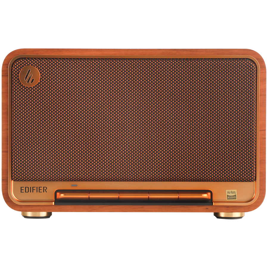Edifier D32 2.1 Speaker, BT V5.3, Wi-Fi, AUX, USB-C, 1x 4-inch Midrange Driver, 2x 1-inch Tweeters, 60W (RMS), Brown thumbnail 2
