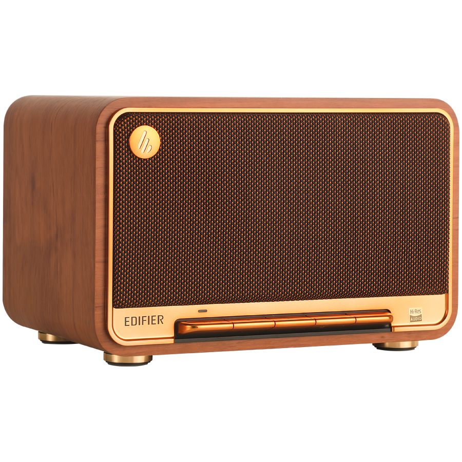 Edifier D32 2.1 Speaker, BT V5.3, Wi-Fi, AUX, USB-C, 1x 4-inch Midrange Driver, 2x 1-inch Tweeters, 60W (RMS), Brown thumbnail 3