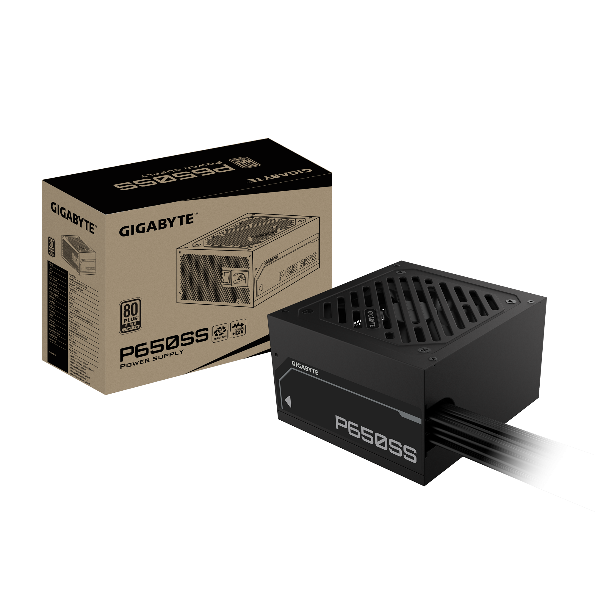 Захранващ блок Gigabyte P650SS 650W 80+ Silver thumbnail 6