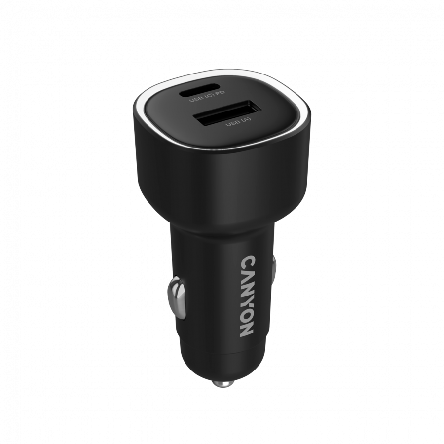 CANYON car charger OnDrive 48 PD 48W USB-A+USB-C Black thumbnail 3