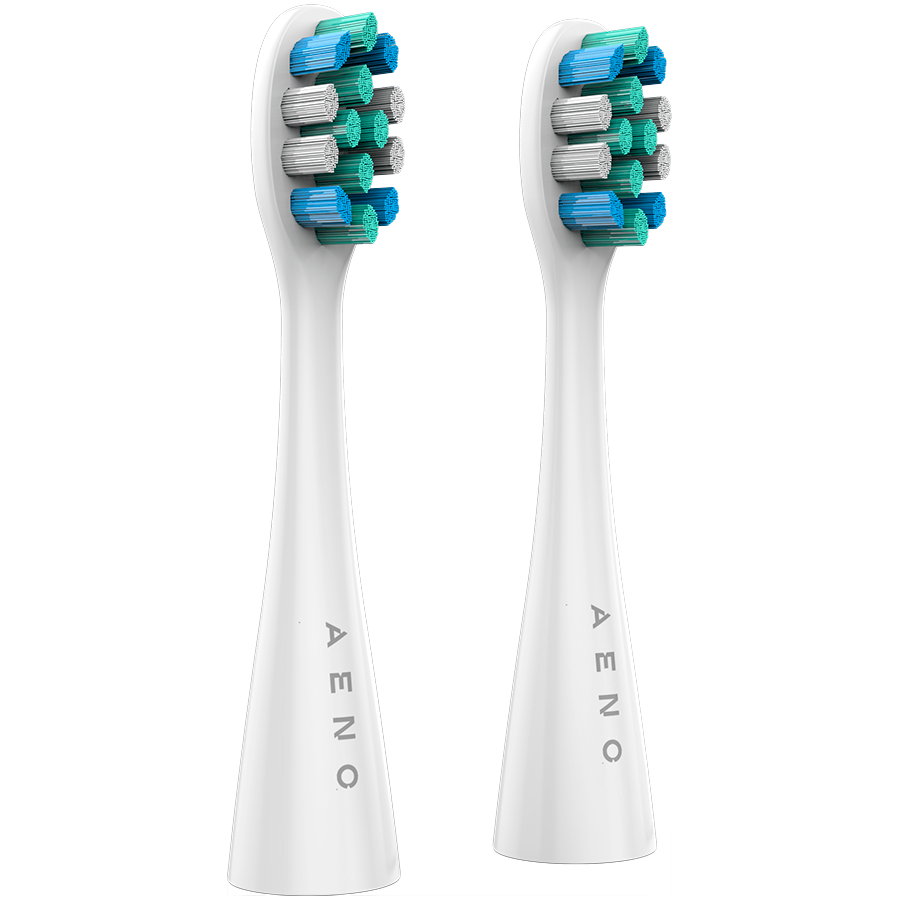 AENO Replacement toothbrush heads, White, Dupont bristles, 2pcs in set (for ADB0001S/ADB0002S) thumbnail 1