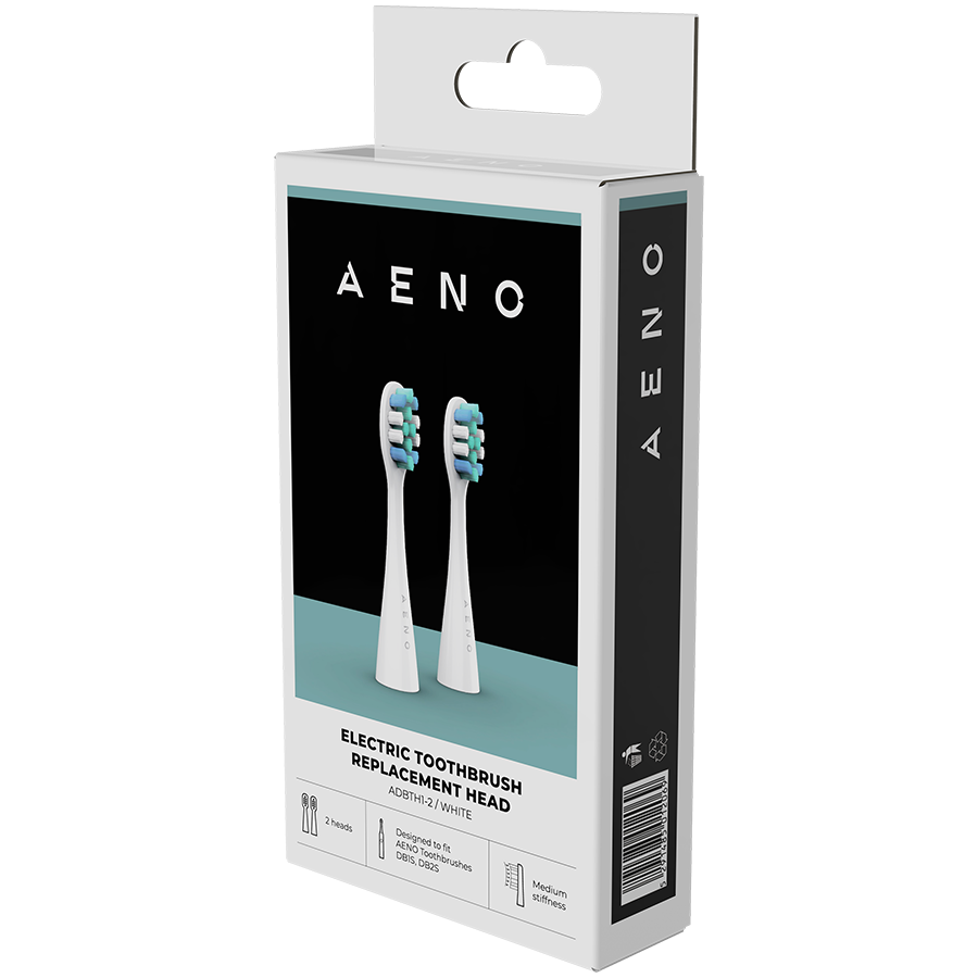 AENO Replacement toothbrush heads, White, Dupont bristles, 2pcs in set (for ADB0001S/ADB0002S) thumbnail 3