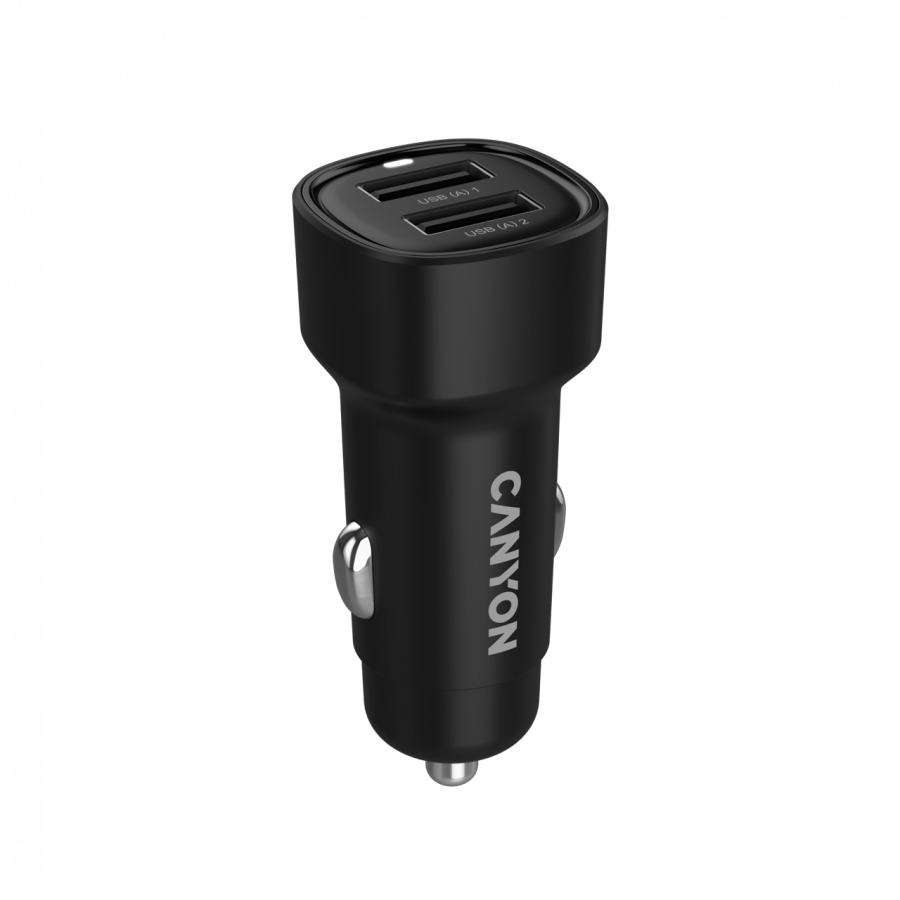 CANYON car charger OnDrive 24  24W 2xUSB-A Black thumbnail 3