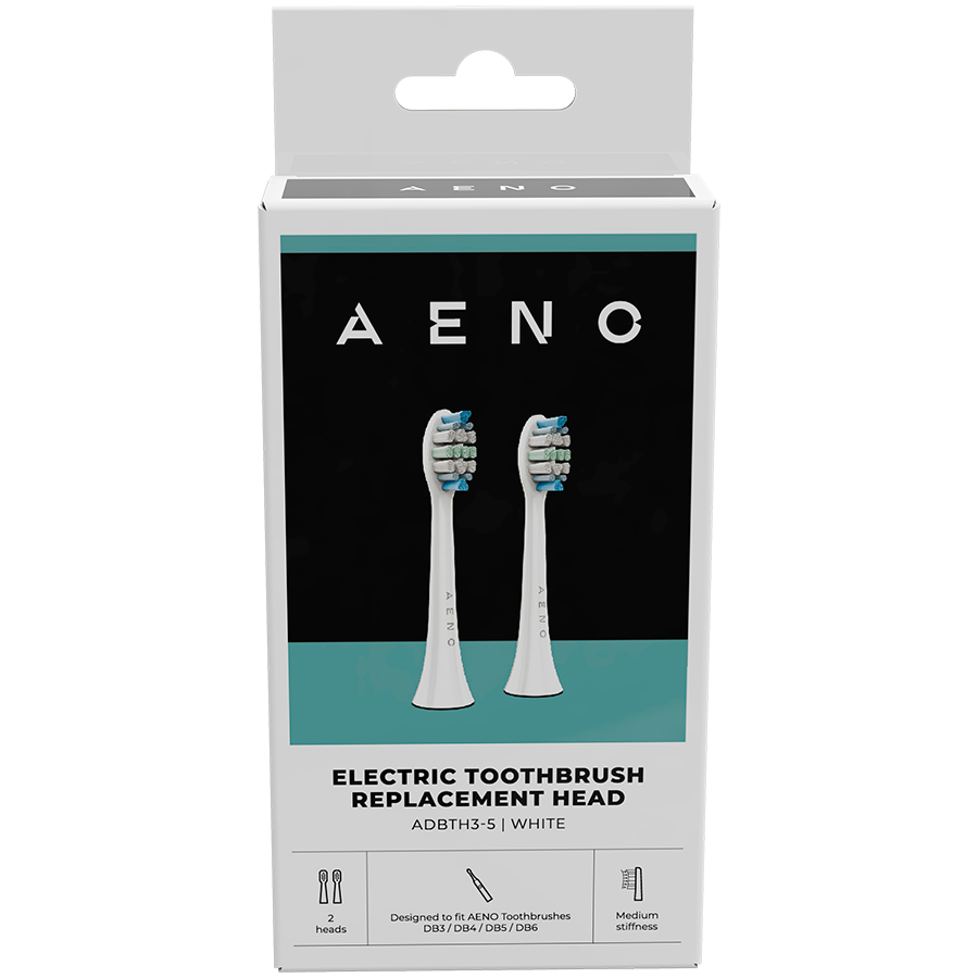 AENO Replacement toothbrush heads, White, Dupont bristles, 2pcs in set (for ADB0003/ADB0005 and ADB0004/ADB0006) thumbnail 2