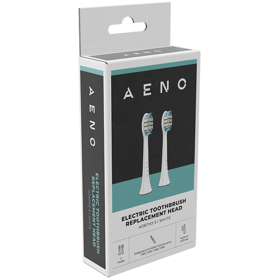 AENO Replacement toothbrush heads, White, Dupont bristles, 2pcs in set (for ADB0003/ADB0005 and ADB0004/ADB0006) thumbnail 4