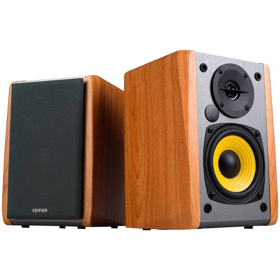 Edifier R1010BT Bookshelf Speakers, Bluetooth V5.1, Dual RCA Inputs, 4-inch  Mid-Bass Drivers 0.5-inch Tweeters, 24 W RMS, Brown thumbnail 2