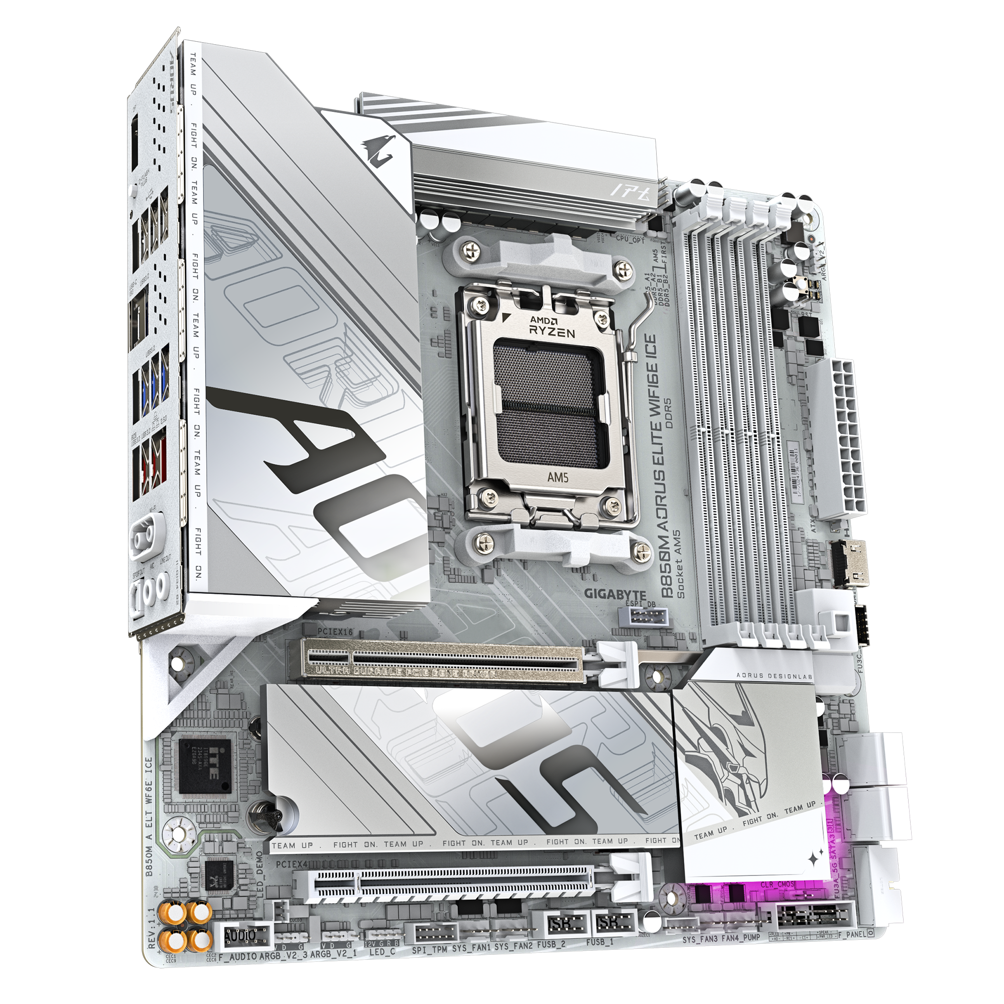 Дънна платка GIGABYTE B850M AORUS ELITE WIF6E ICE socket AM5 thumbnail 1