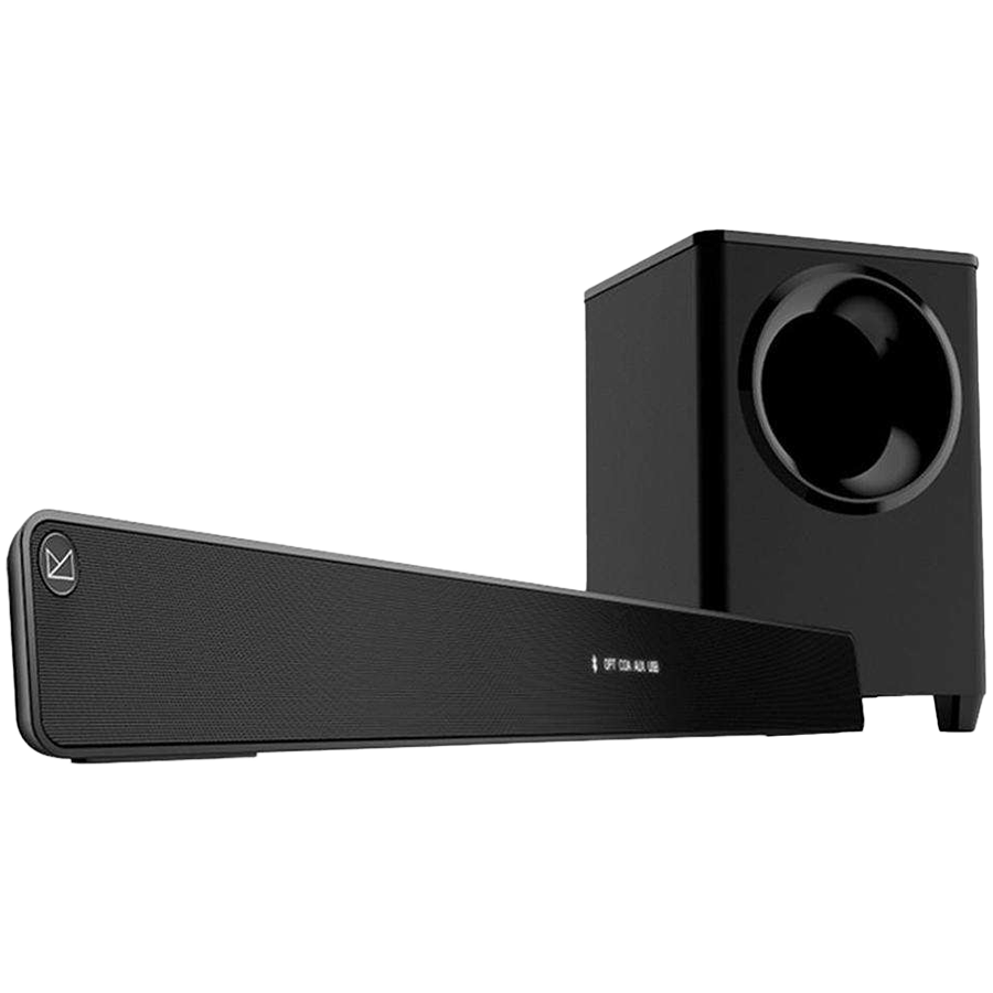 F&D HT-388D 2.1 Wireless Soundbar with Subwoofer, 120W RMS (20Wx2+80W), Full-range speaker: 52x92mm + 8'' Subwoofer, BT 5.3/Optical/AUX/HDMI/USB/LED Display/Remote Control/Wooden/Black, EANs soundbar: 6924053407224, subwoofer: 6924053407231 thumbnail 1