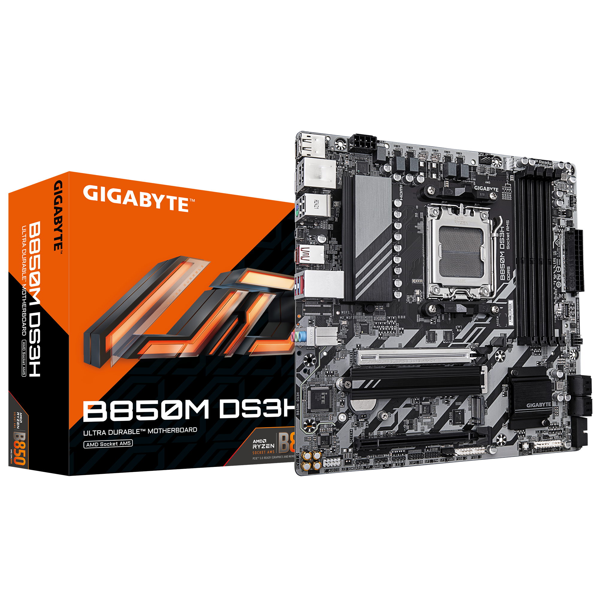 Дънна платка GIGABYTE B850M DS3H socket AM5 thumbnail 3