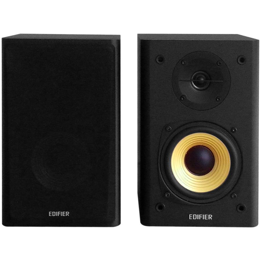 Edifier R1000T4 2.0 Bookshelf Speakers, RCA, 0.5-inch Tweeters, 4-inch Drivers, 24W (RMS), Control Buttons, Black thumbnail 2