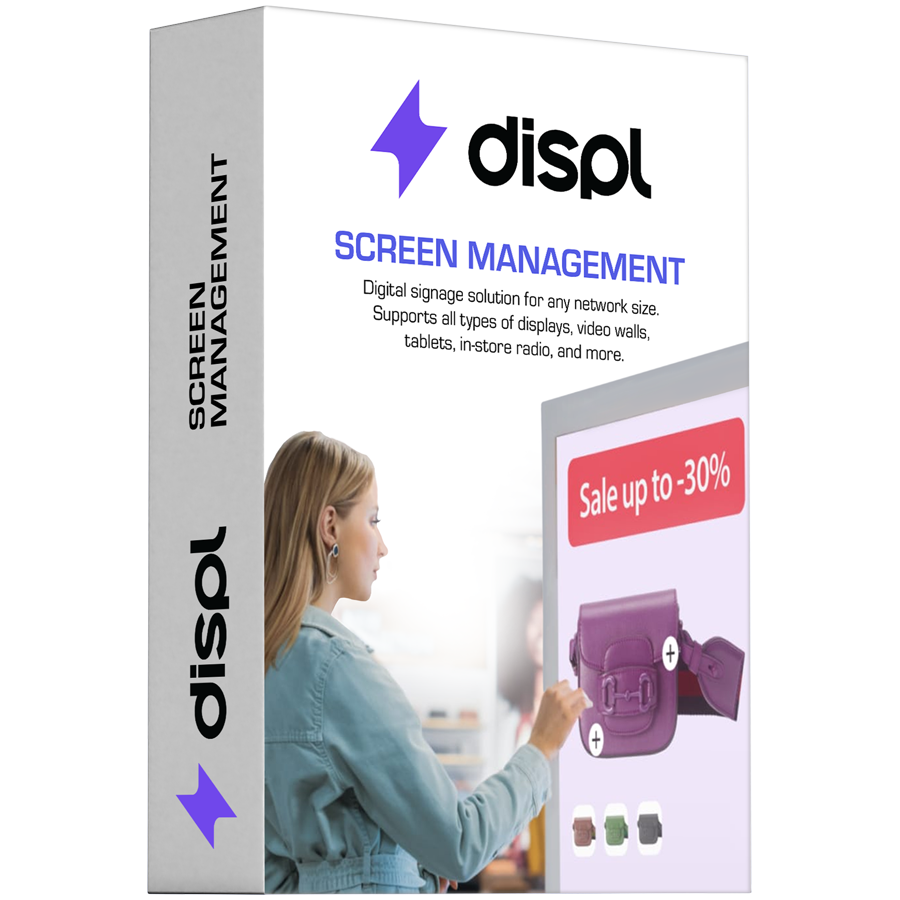 Displ, Digital Signage CMS, Screen Management type, 1 year thumbnail 1