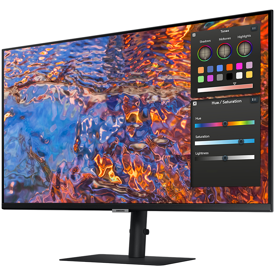 Monitor LED Samsung LS27B800PXPXEN HRM S80PB, 27" UHD FLAT 16:9 (3840x2160) IPS 60Hz, 350 cd/㎡, 1000:1, HDR400, 5ms, 178/178, 1xDP 1xHDMI, 3xUSB 3.0 1xUSB-C (90W), 3.5 Jack, Tilt/Pivot/Swivel/HeightAdj, VESA 100x100, 3Y thumbnail 2