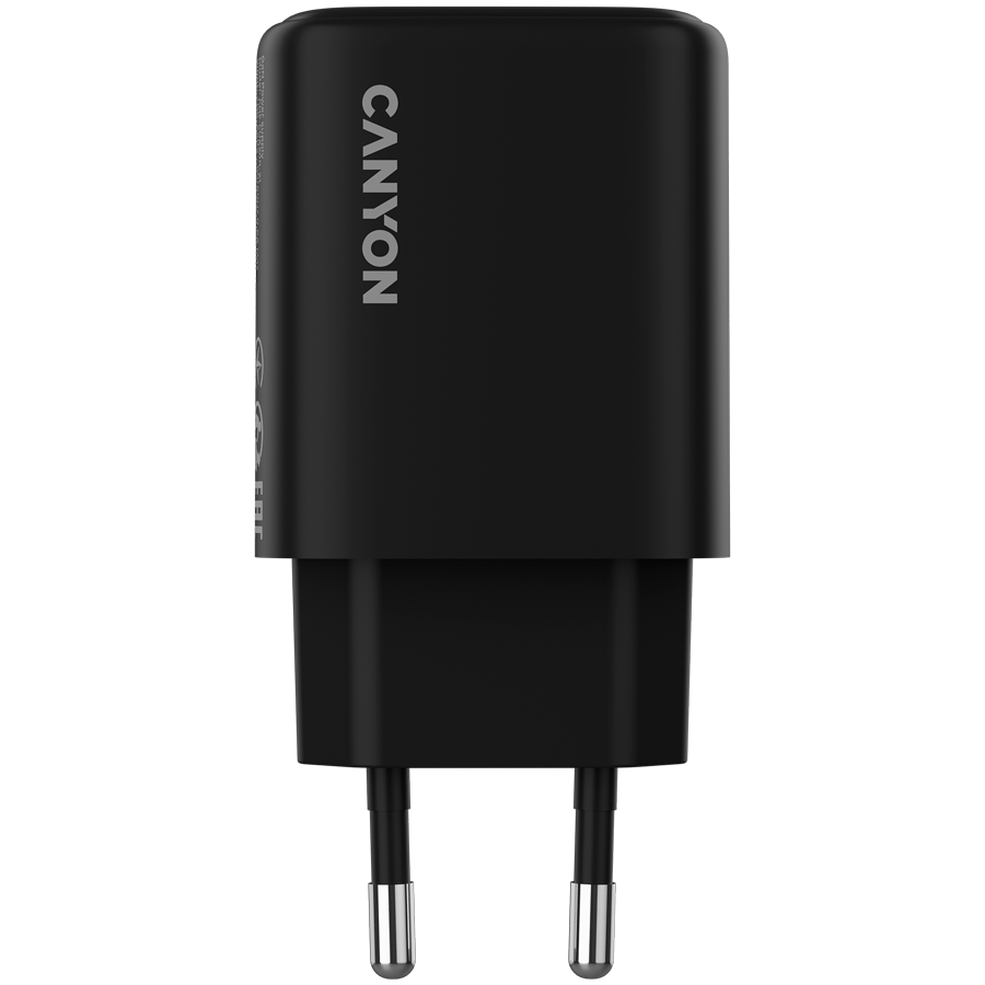 CANYON charger OnCharge 200 20W 1xPD 1xQC EU Black thumbnail 2