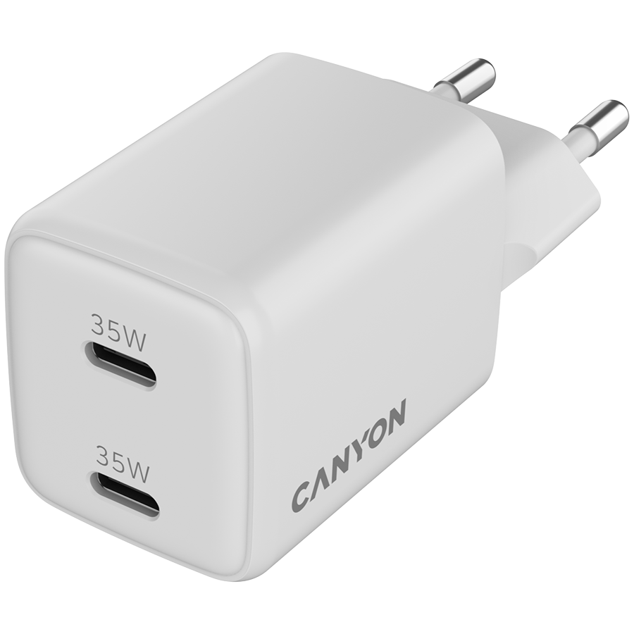 CANYON charger CU35CC GaN 35W 2xPD EU White thumbnail 3