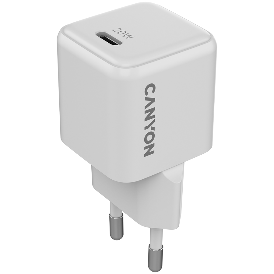 CANYON charger CU20C GaN 20W 1xPD EU White thumbnail 1