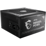 MSI MAG A850GL PCIE5, 850W, 80 Plus Gold, 120mm Fluid Dynamic Bearing Fan, Protections: OCP/OVP/OPP/OTP/SCP, Dimensions: 150mmx140mmx86mm, 7Y Warranty