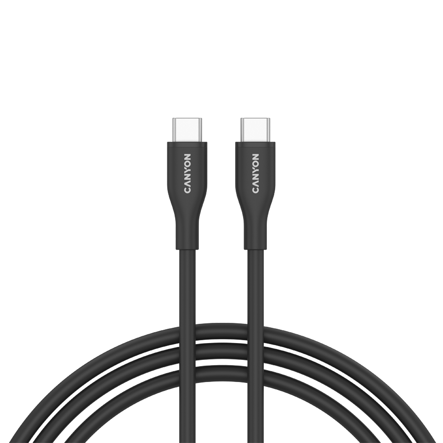 CANYON cable CC60SC10 C-C 60W 1m Silicon Black thumbnail 1