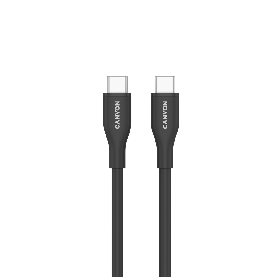 CANYON cable CC60SC10 C-C 60W 1m Silicon Black thumbnail 2