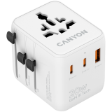 CANYON Travel Adapter OnTour 20 EU/UK/US/AUS 20W  White