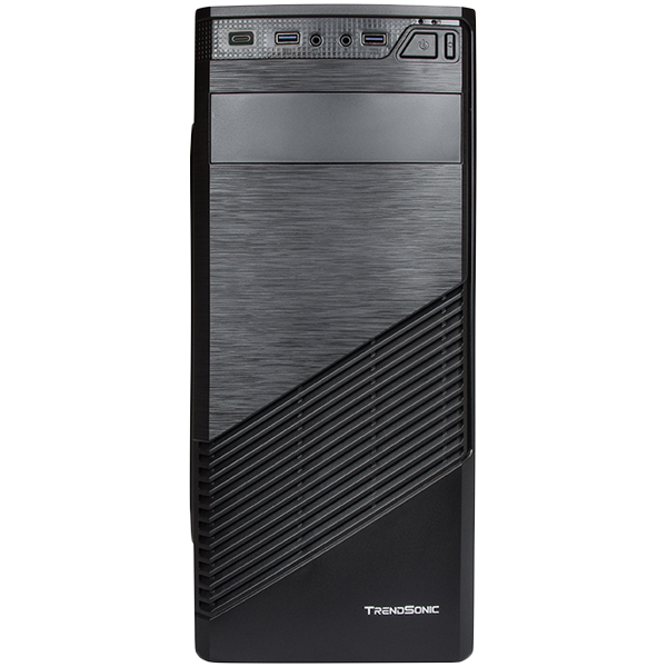 Chassis FC-F61A, ATX, 7 slots, 1 X 5.25", 2 X 3.5" H.D., 2 X 2.5", 2 x USB 3.0, 1 X Type C / 1 x AUDIO /, PSU 550W 12 sm, 20+4pin, Black thumbnail 1