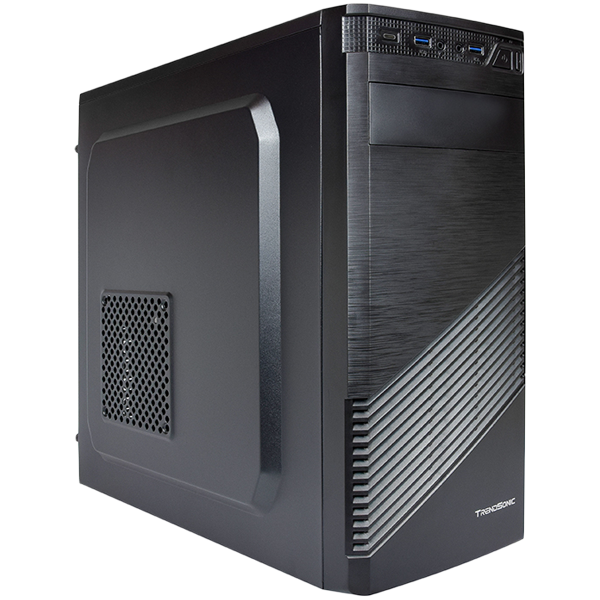 Chassis FC-F61A, ATX, 7 slots, 1 X 5.25", 2 X 3.5" H.D., 2 X 2.5", 2 x USB 3.0, 1 X Type C / 1 x AUDIO /, PSU 550W 12 sm, 20+4pin, Black thumbnail 2