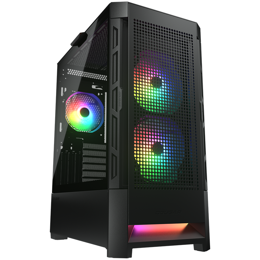 COUGAR AIRFACE RGB PC Case, Mid Tower, Black thumbnail 1