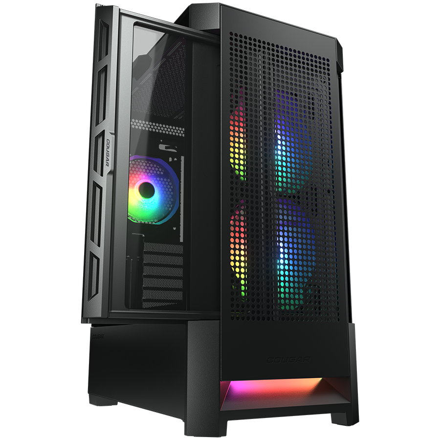 COUGAR AIRFACE RGB PC Case, Mid Tower, Black thumbnail 2