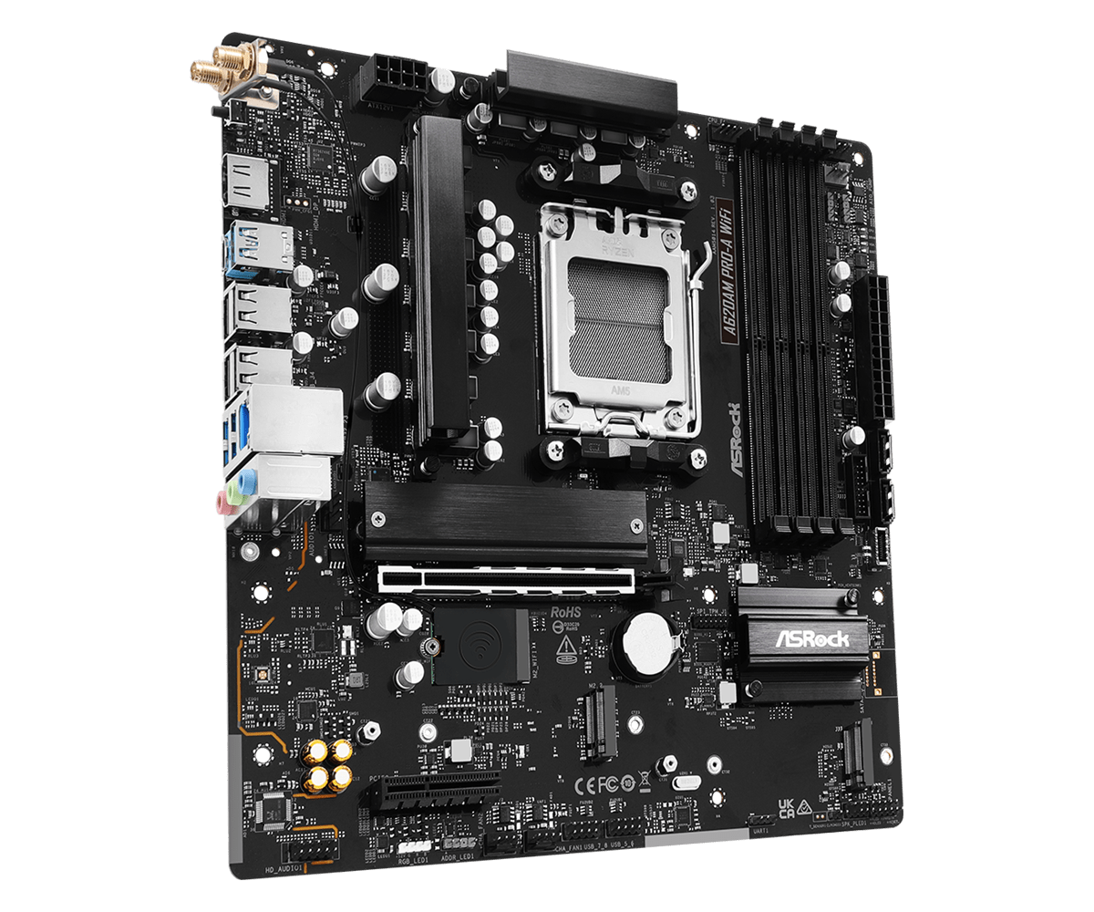 Дънна платка ASRock A620AM PRO-A WIFI, AM5 thumbnail 1