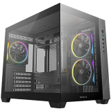 DeepCool CG330-3F, Mid Tower, Mini-ITX/Micro-ATX(Rear Connector), 1xUSB3.0, 2xUSB2.0, 1xAudio, 3x120mm Pre-Installed ARGB Fans, Tempered Glass, Mesh Panel, Black, R-CG330-BKNGM3-G