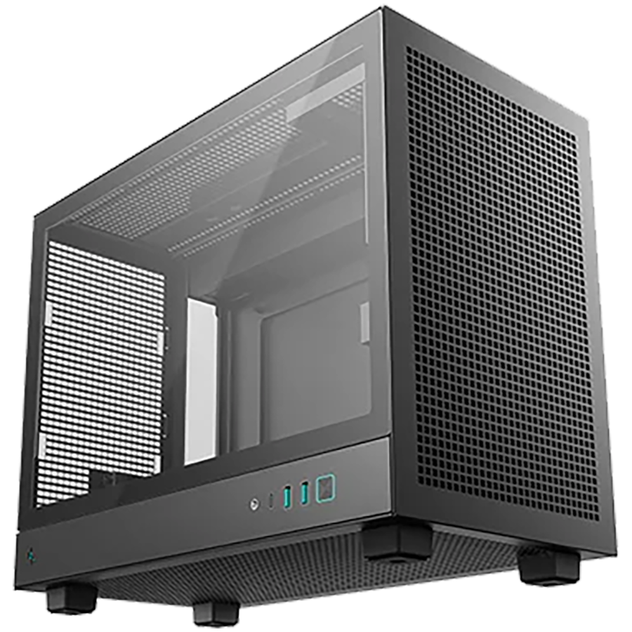 DeepCool CH160 PLUS, Mini Tower, Mini-ITX/Micro-ATX, 2xUSB3.0, 1xType-C Gen 2, 1xAudio/Mic, Mesh Panel, Black, R-CH160-BKNGM0-G, 2Y thumbnail 2