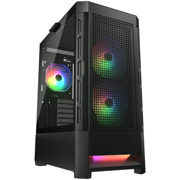COUGAR DUOFACE RGB PC Case, Mid Tower, Black thumbnail 1