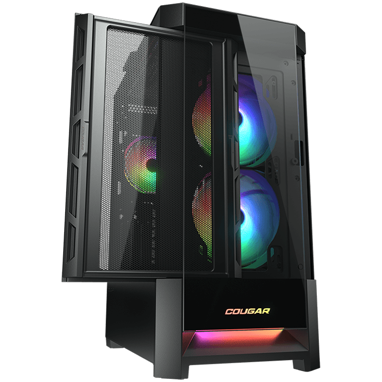 COUGAR DUOFACE RGB PC Case, Mid Tower, Black thumbnail 2