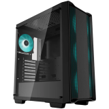 DeepCool CC560 V2, Mid Tower, Mini-ITX/Micro-ATX/ATX, 1xUSB3.0, 1xUSB2.0, 1xAudio, 4x120mm Pre-Installed LED Fans, Tempered Glass, Mesh Panel