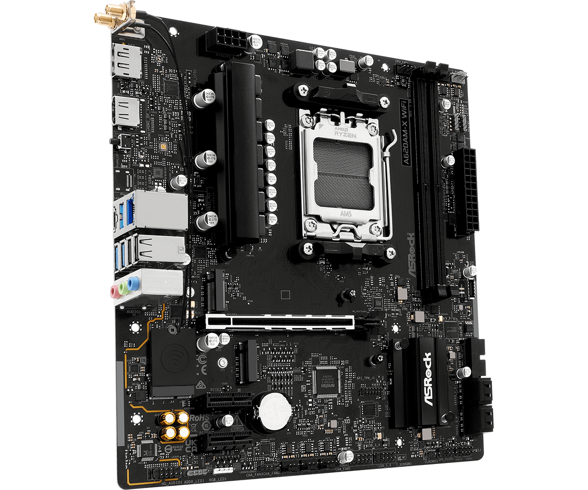 Дънна платка ASRock A620AM-X WIFI, AM5 thumbnail 1