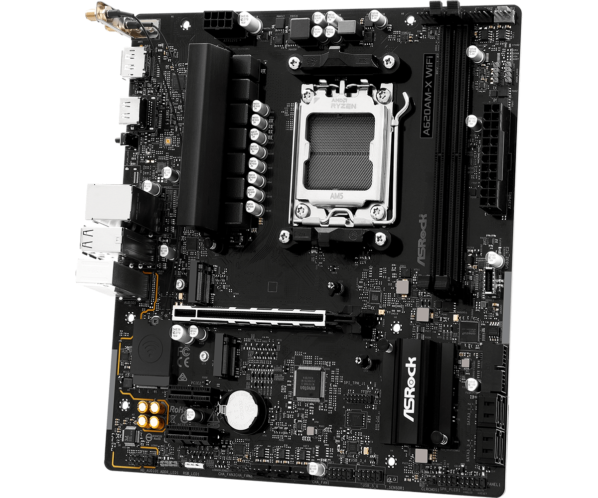 Дънна платка ASRock A620AM-X WIFI, AM5 thumbnail 2