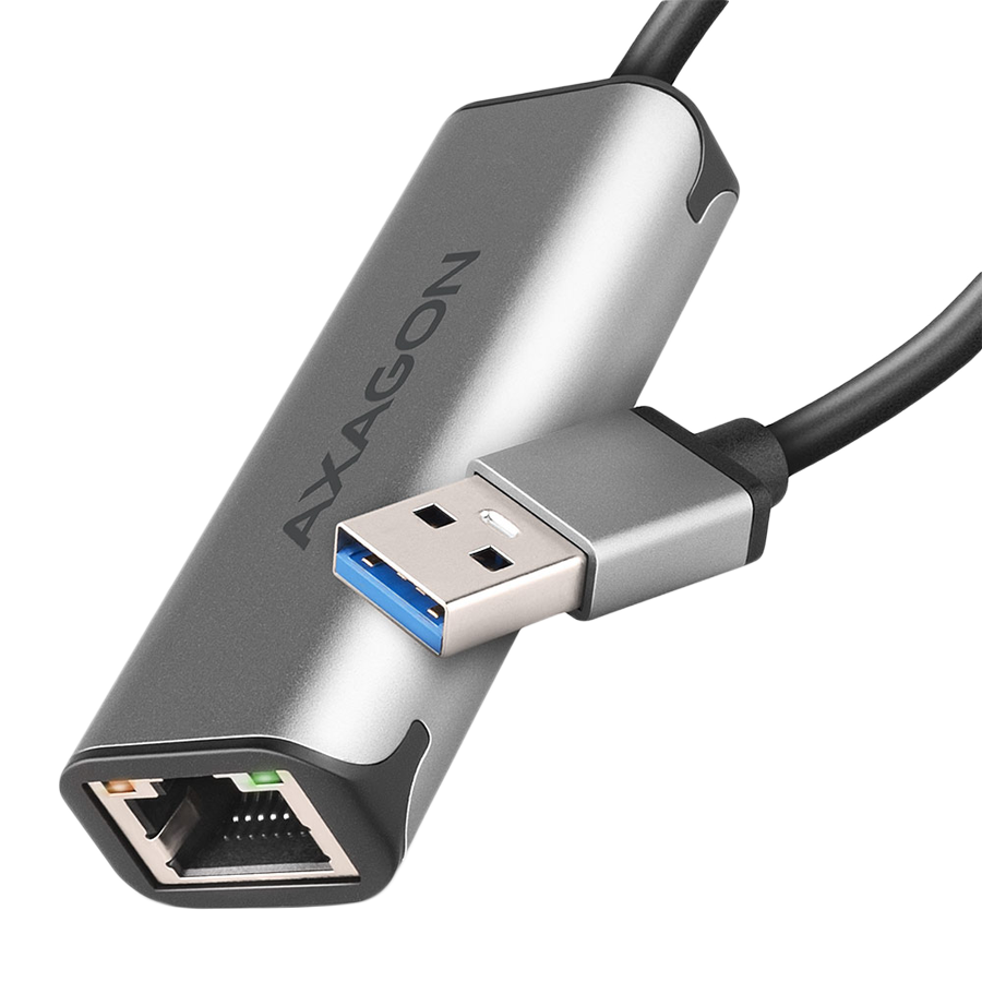 Axagon ADE-25R SUPERSPEED USB-A 2.5 GIGABIT ETHERNETCompact aluminum USB-A 3.2 Gen 1 2.5 Gigabit Ethernet 10/100/1000/2500 Mbit adapter with automatic installation. thumbnail 1