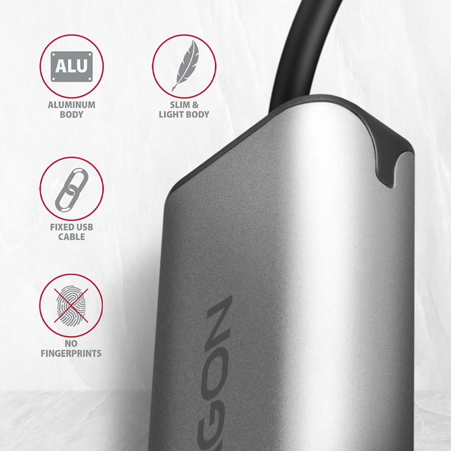 Axagon ADE-25R SUPERSPEED USB-A 2.5 GIGABIT ETHERNETCompact aluminum USB-A 3.2 Gen 1 2.5 Gigabit Ethernet 10/100/1000/2500 Mbit adapter with automatic installation. thumbnail 3