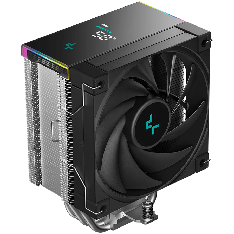 DeepCool AK500S DIGITAL SE, CPU Air Cooler, 1x120mm FK120 PWM FDB Fan, ARGB, Digital Display, 5 Heatpipes, Fluid Dynamic Bearing, Black, LGA1851/1700/1200/1151/1150/1155, AMD AM5/AM4, 125x96x160 mm(LxWxH), R-AK500S-BKADMN-GJD, 3Y thumbnail 1