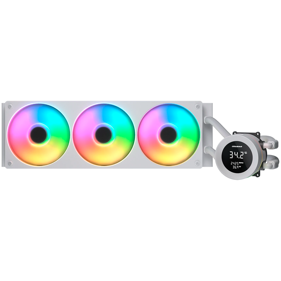 COUGAR Poseidon Vistek ARGB 360 AiO Liquid Watercooling - White thumbnail 1