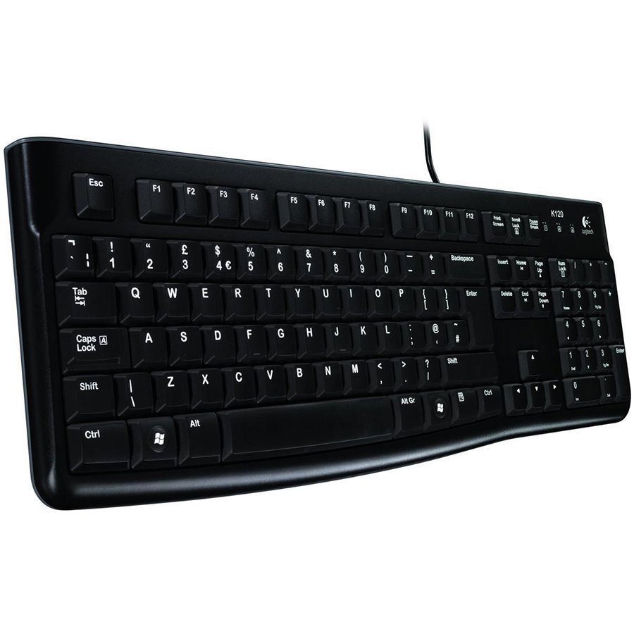 LOGITECH K120 Corded Keyboard - BLACK - USB - US INT'L - B2B thumbnail 1