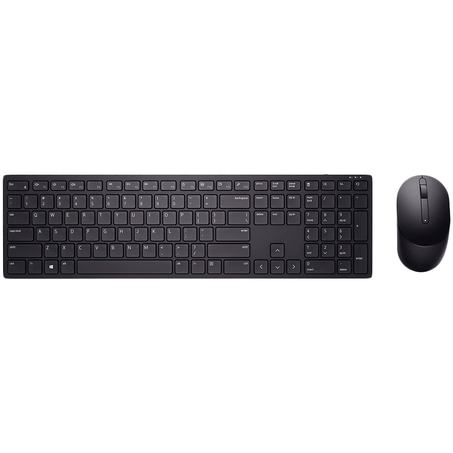Dell Pro Wireless Keyboard and Mouse - KM5221W - US International (QWERTY) - Black thumbnail 1