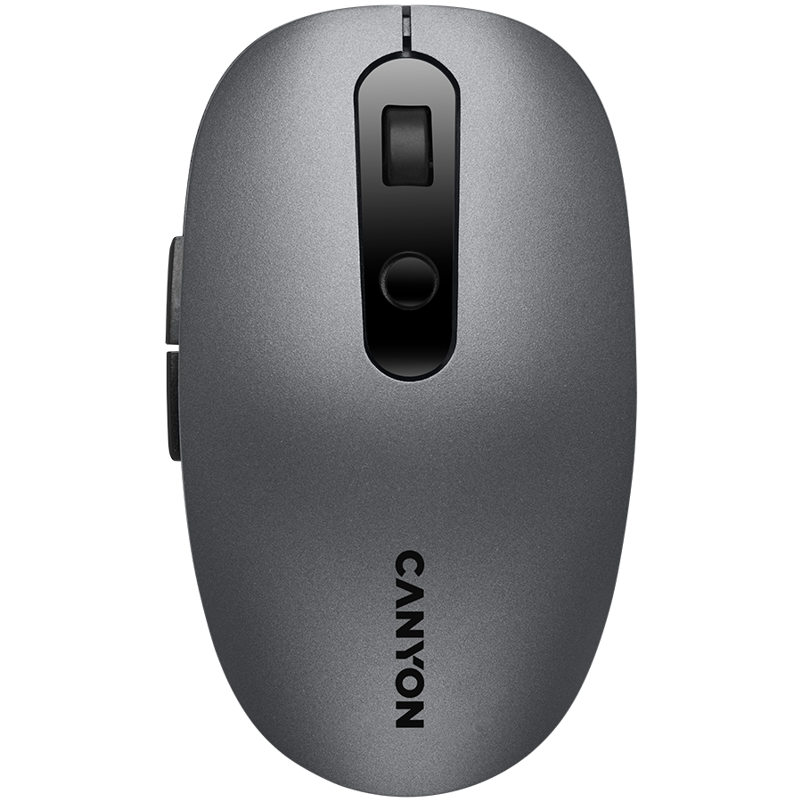 CANYON MW-9, 2 in 1 Wireless optical mouse with 6 buttons, DPI 800/1000/1200/1500, 2 mode(BT/ 2.4GHz), Battery AA*1pcs, Grey, 65.4*112.25*32.3mm, 0.092kg thumbnail 1