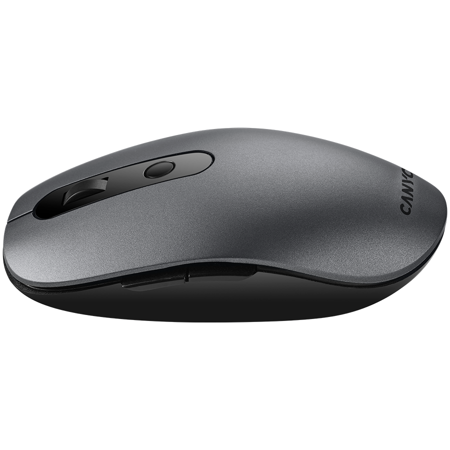 CANYON MW-9, 2 in 1 Wireless optical mouse with 6 buttons, DPI 800/1000/1200/1500, 2 mode(BT/ 2.4GHz), Battery AA*1pcs, Grey, 65.4*112.25*32.3mm, 0.092kg thumbnail 3
