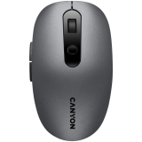 CANYON MW-9, 2 in 1 Wireless optical mouse with 6 buttons, DPI 800/1000/1200/1500, 2 mode(BT/ 2.4GHz), Battery AA*1pcs, Grey, 65.4*112.25*32.3mm, 0.092kg