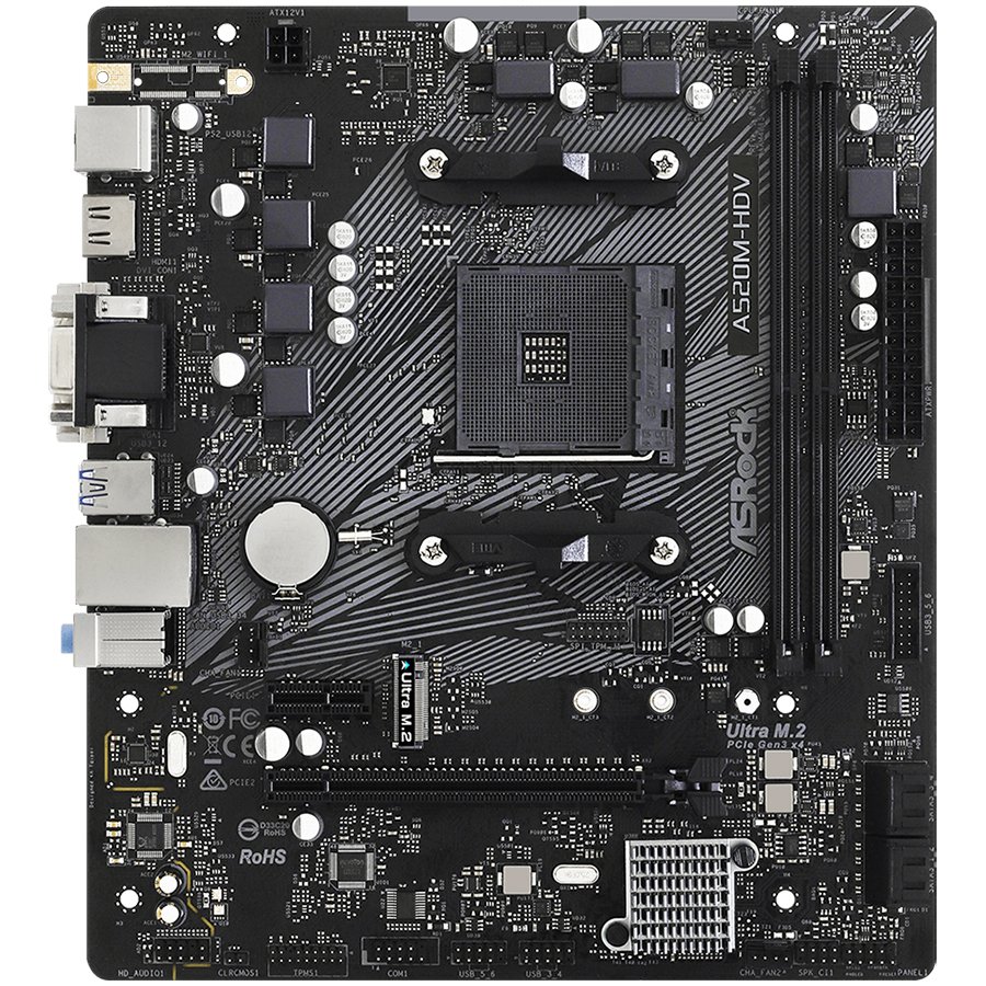ASROCK A520-HDV mATX AM4 DDR4 thumbnail 2
