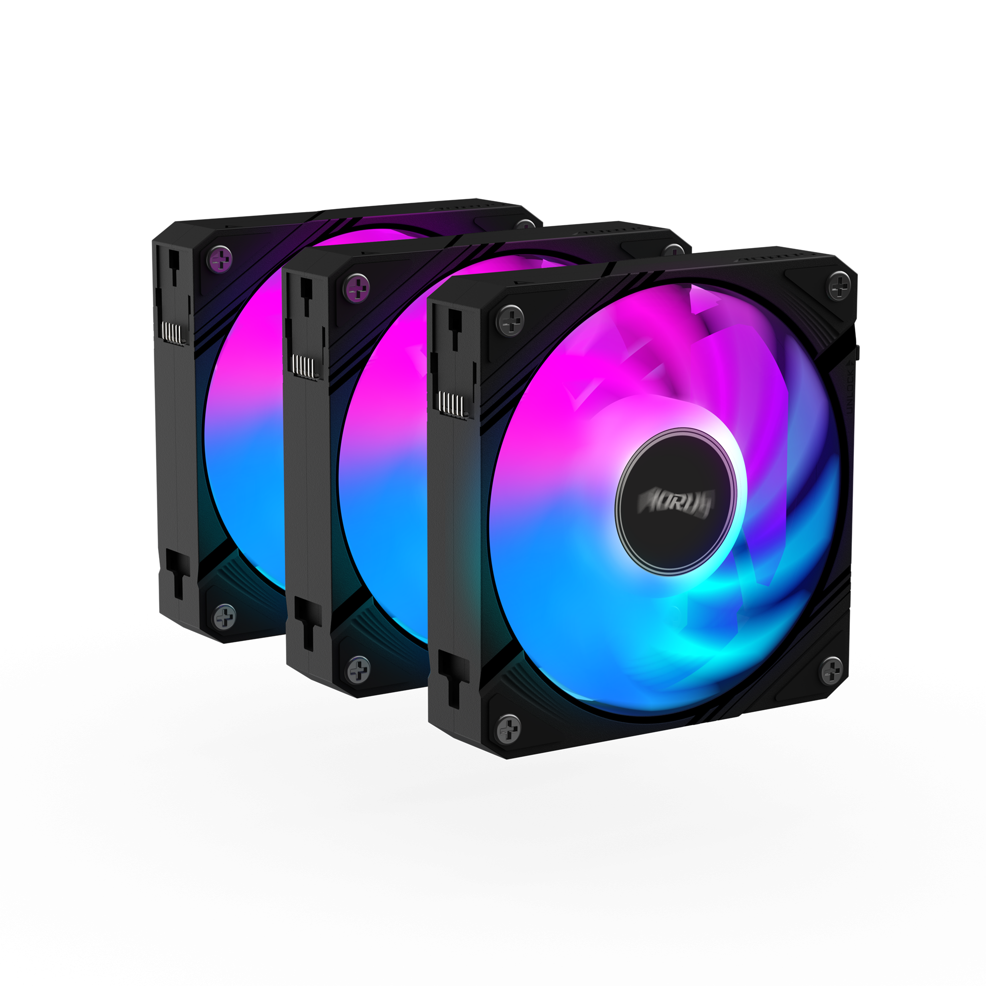 Комплект вентилатори GIGABYTE AORUS EZ CHAIN 120 Black 3-Pack ARGB thumbnail 1