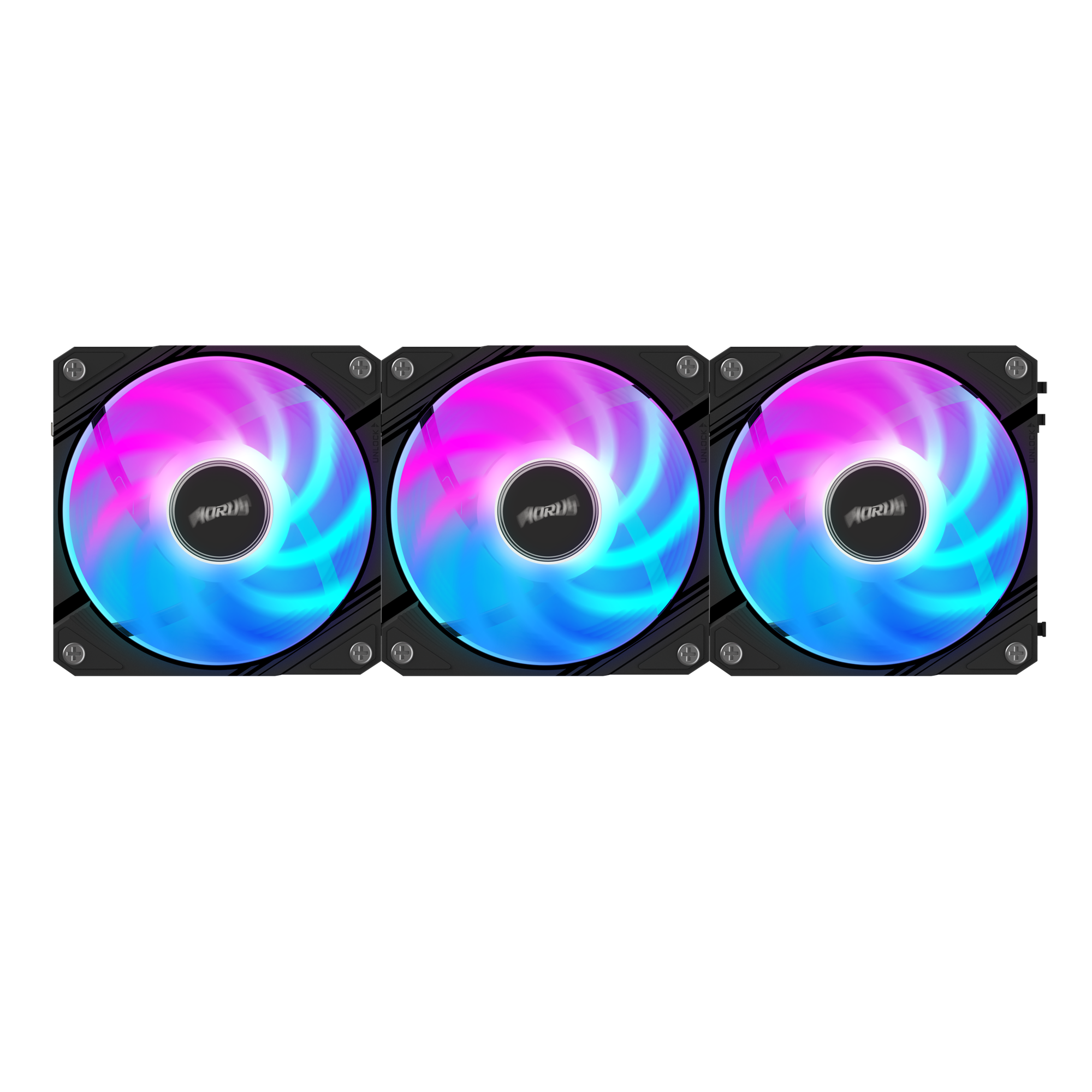 Комплект вентилатори GIGABYTE AORUS EZ CHAIN 120 Black 3-Pack ARGB thumbnail 3