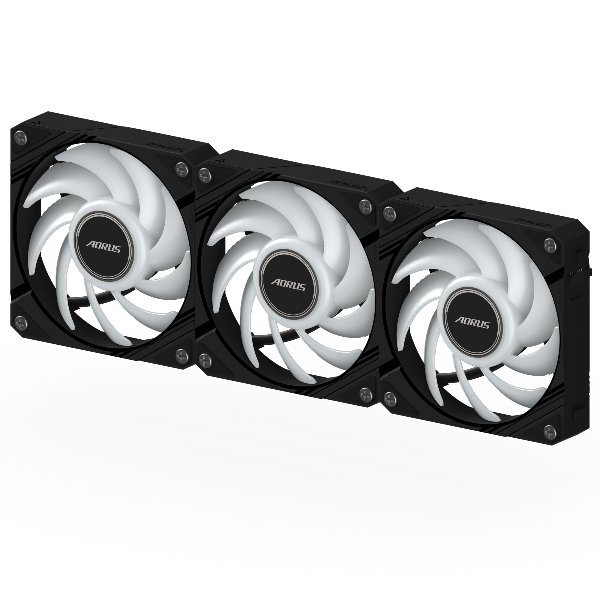 Комплект вентилатори GIGABYTE AORUS EZ CHAIN 120 Black 3-Pack ARGB thumbnail 4